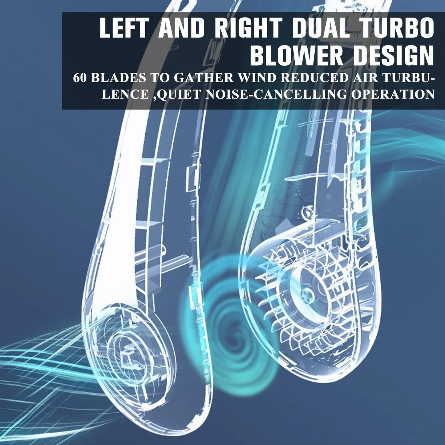 Stay Cool Anywhere with the USB Portable Hanging Neck Fan - Your Personal Air Conditioner on the Go