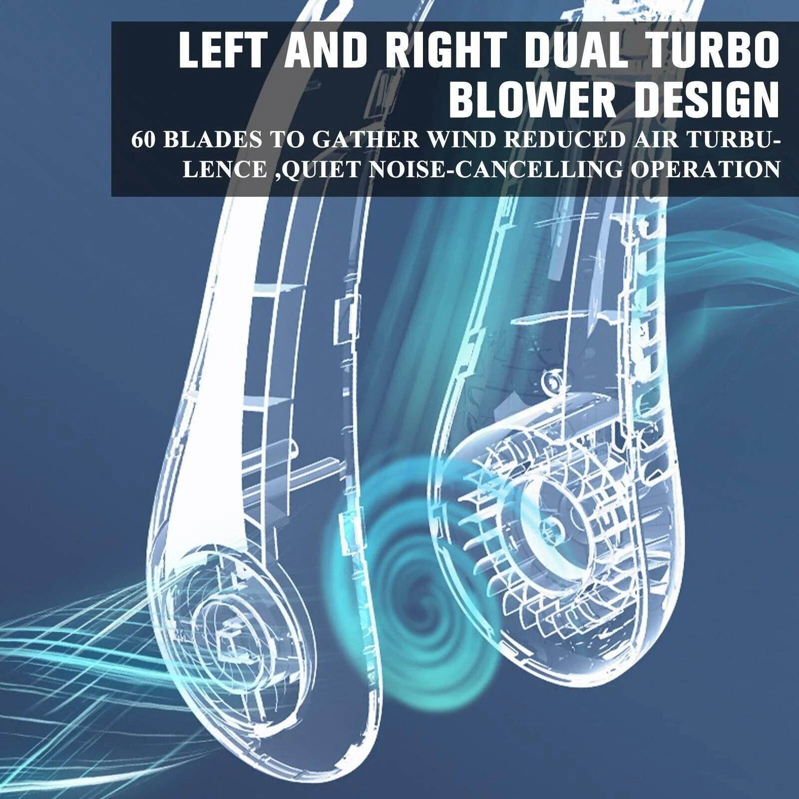 Stay Cool Anywhere with the USB Portable Hanging Neck Fan - Your Personal Air Conditioner on the Go